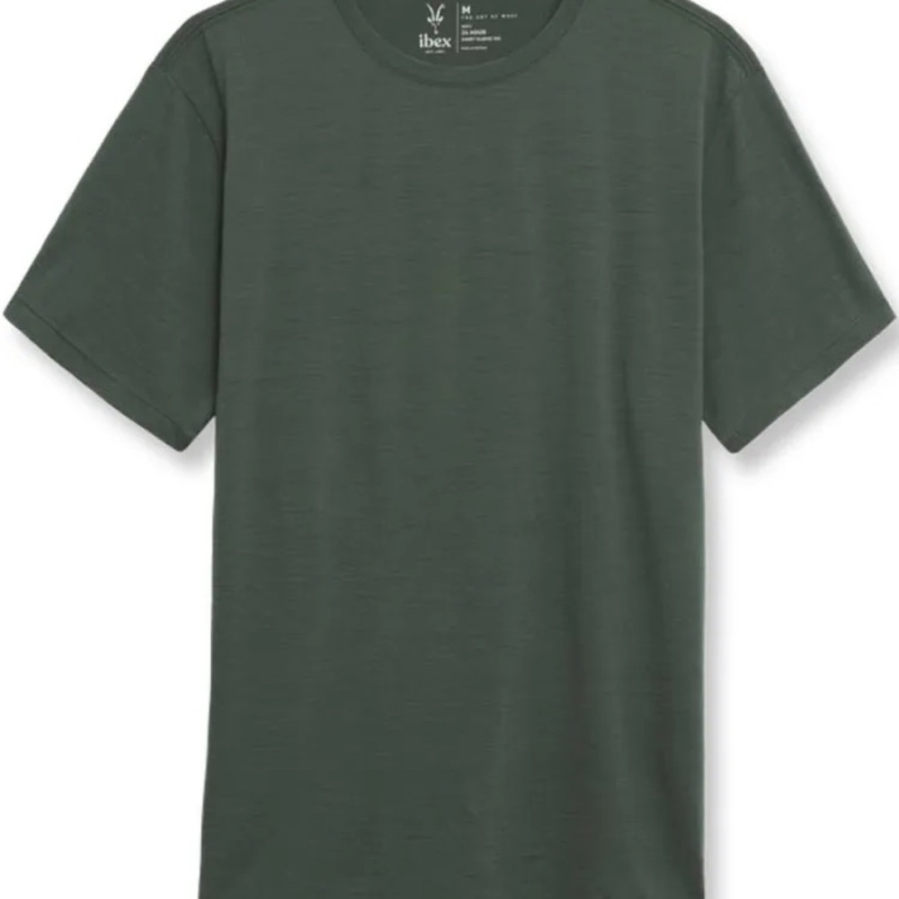 Ibex Men's Wool Tencel Green T-Shirt